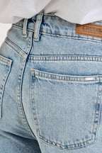 Women's High-Waist Wide-Leg Double Stone Jeans