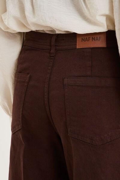 Women's Dark Brown Cropped Wide-Leg Pants