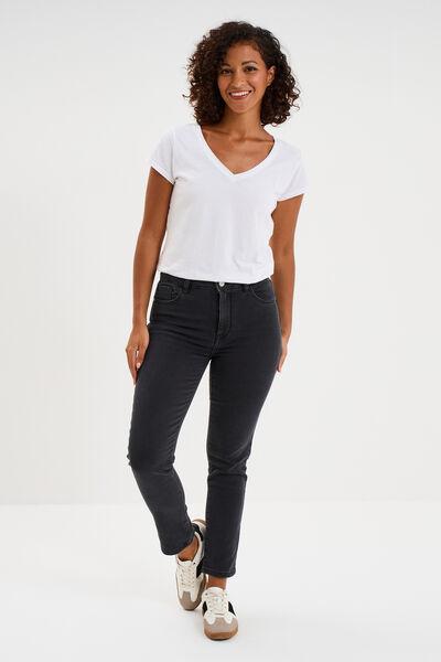Women's Black Stretch 7/8 Slim Jeans