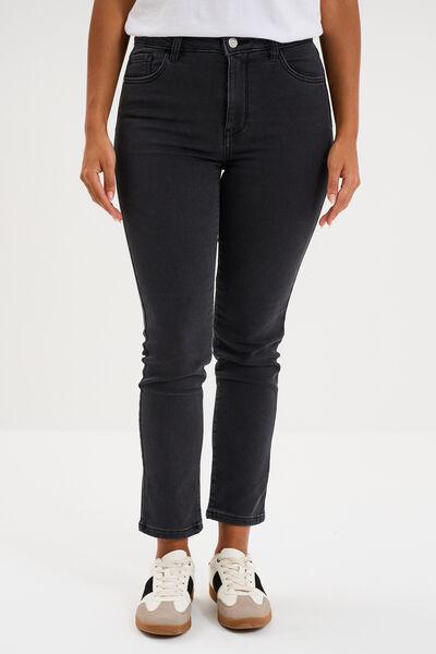 Women's Black Stretch Slim 7/8 Jeans