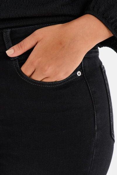 Women's High-Waist Cropped Black Skinny Jeans