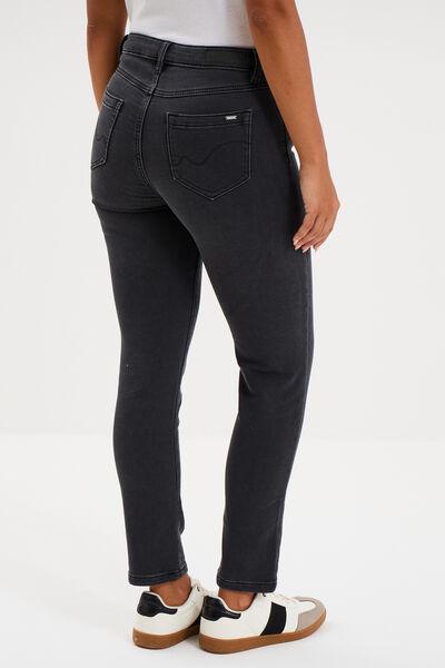 Women's Black Stretch 7/8 Slim Jeans