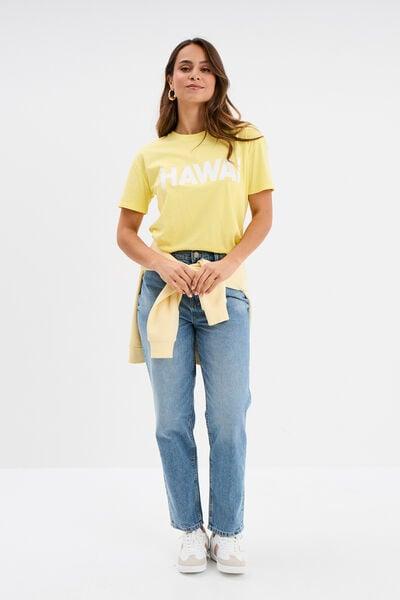 Women's Light Wash High-Waist Cropped Mom Jeans