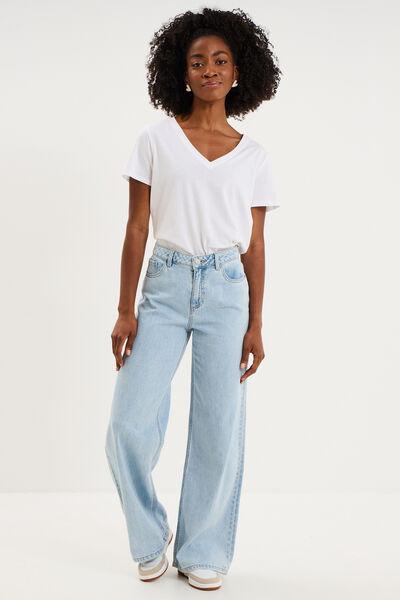 Women's Light Wash High-Waist Extra Wide-Leg Jeans