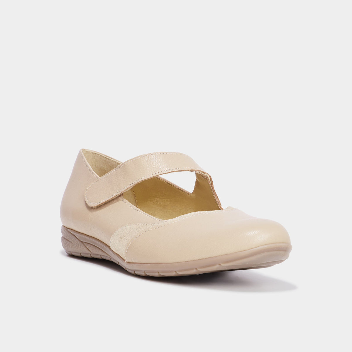 Ballerines en cuir sable femme - 2