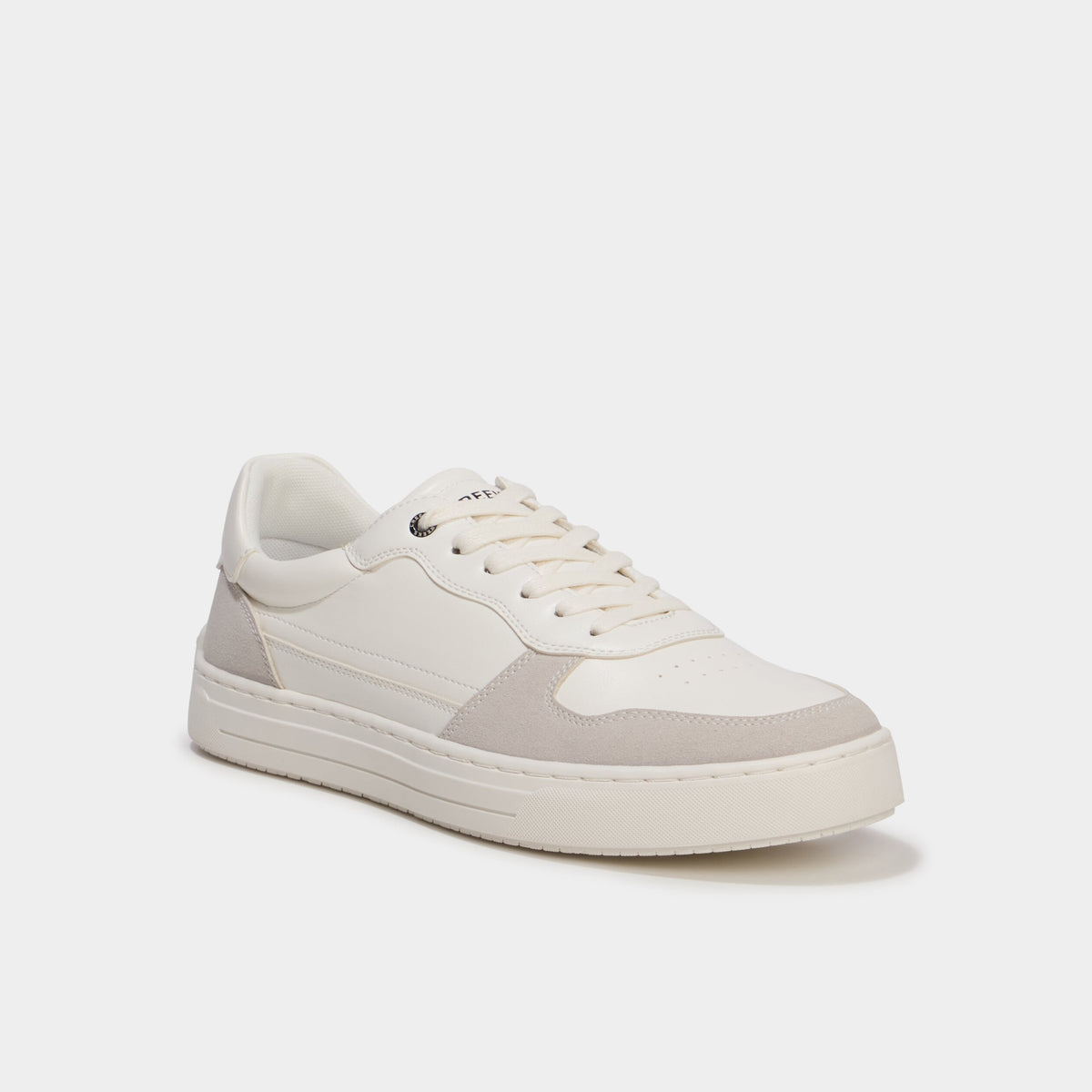 Baskets à lacets bi-matières noir homme - 5