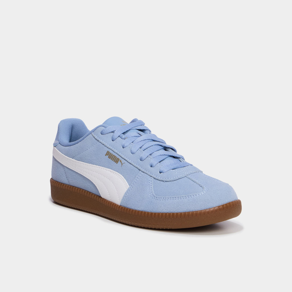 Baskets à lacets effet suédine Puma bleu pastel femme - 1
