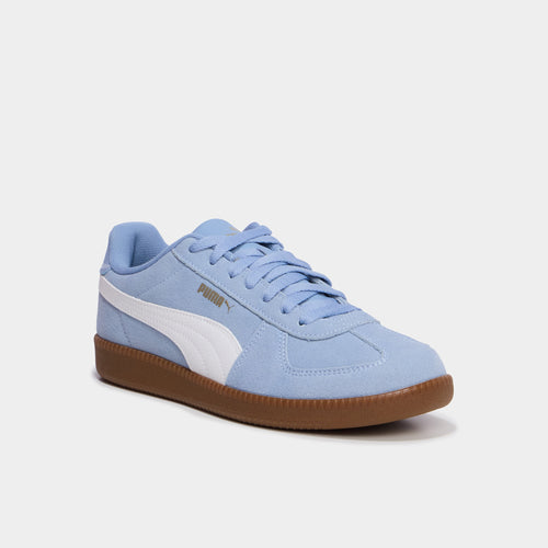 Baskets à lacets effet suédine Puma bleu pastel femme - 1