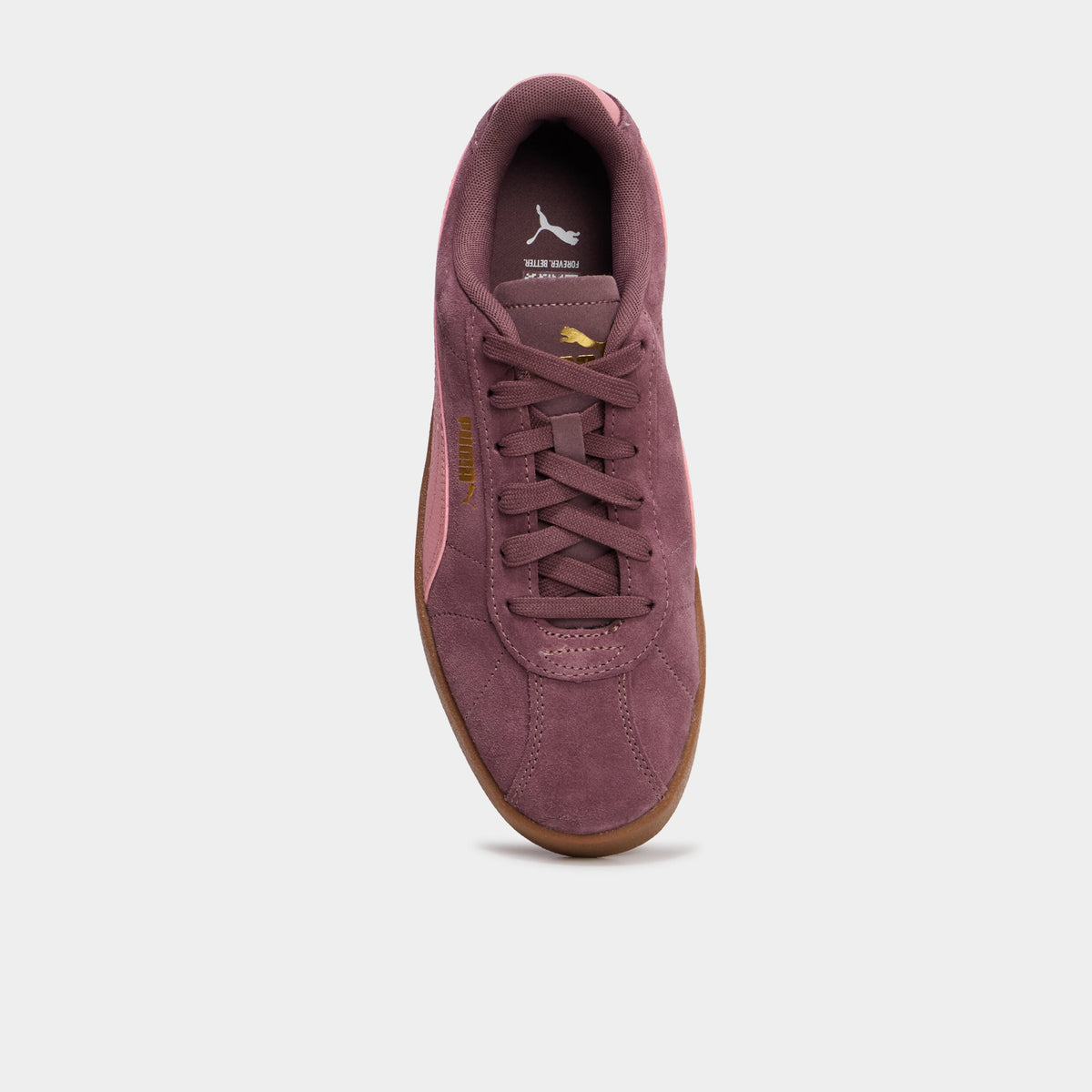 baskets à lacets en cuir Puma Club II violet femme - 4