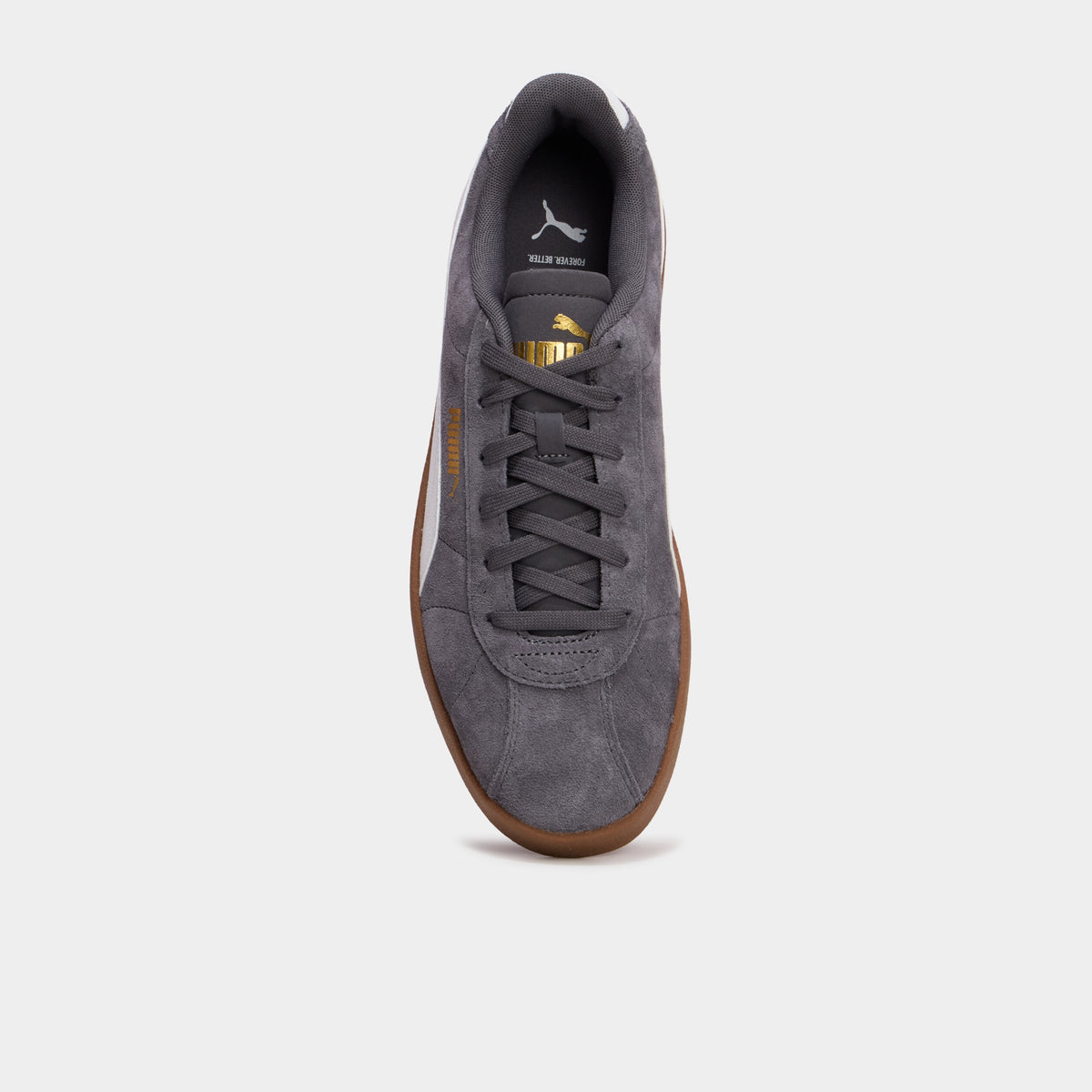 Baskets à lacets en cuir Puma Club II gris foncé homme - 2