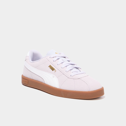 baskets à lacets en cuir Puma Club II violet femme - 1