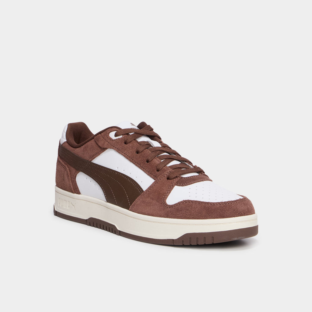 Baskets à lacets en cuir Puma Slam SD marron homme - 1