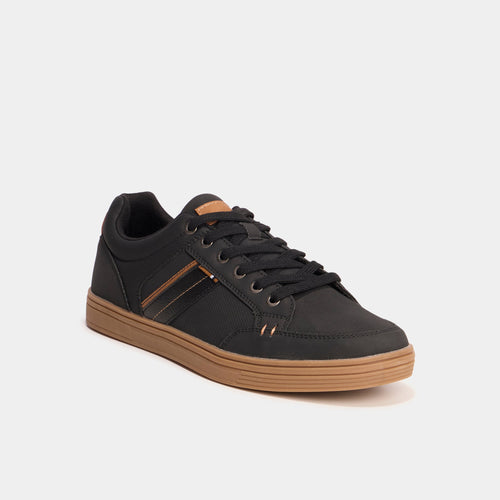 Baskets à lacets noir homme - 1