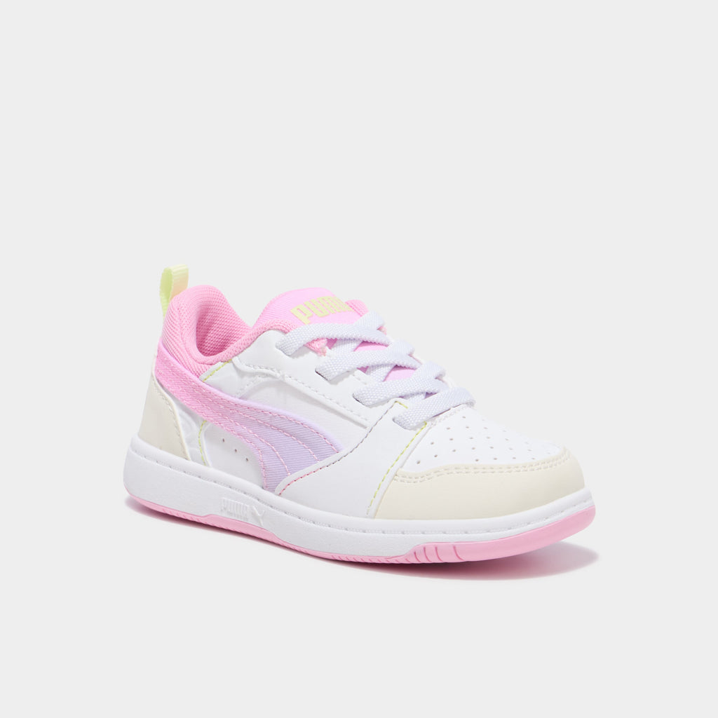 Baskets à lacets Puma Rebound Come rose clair fille - 1