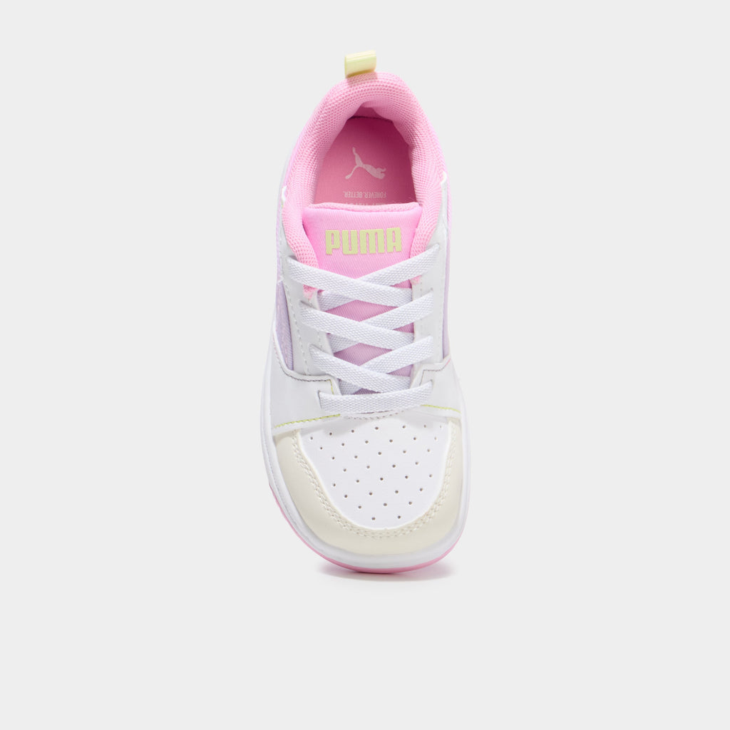 Baskets à lacets Puma Rebound Come rose clair fille - 2