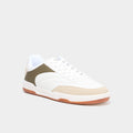 Baskets basses à lacets blanc homme - 1