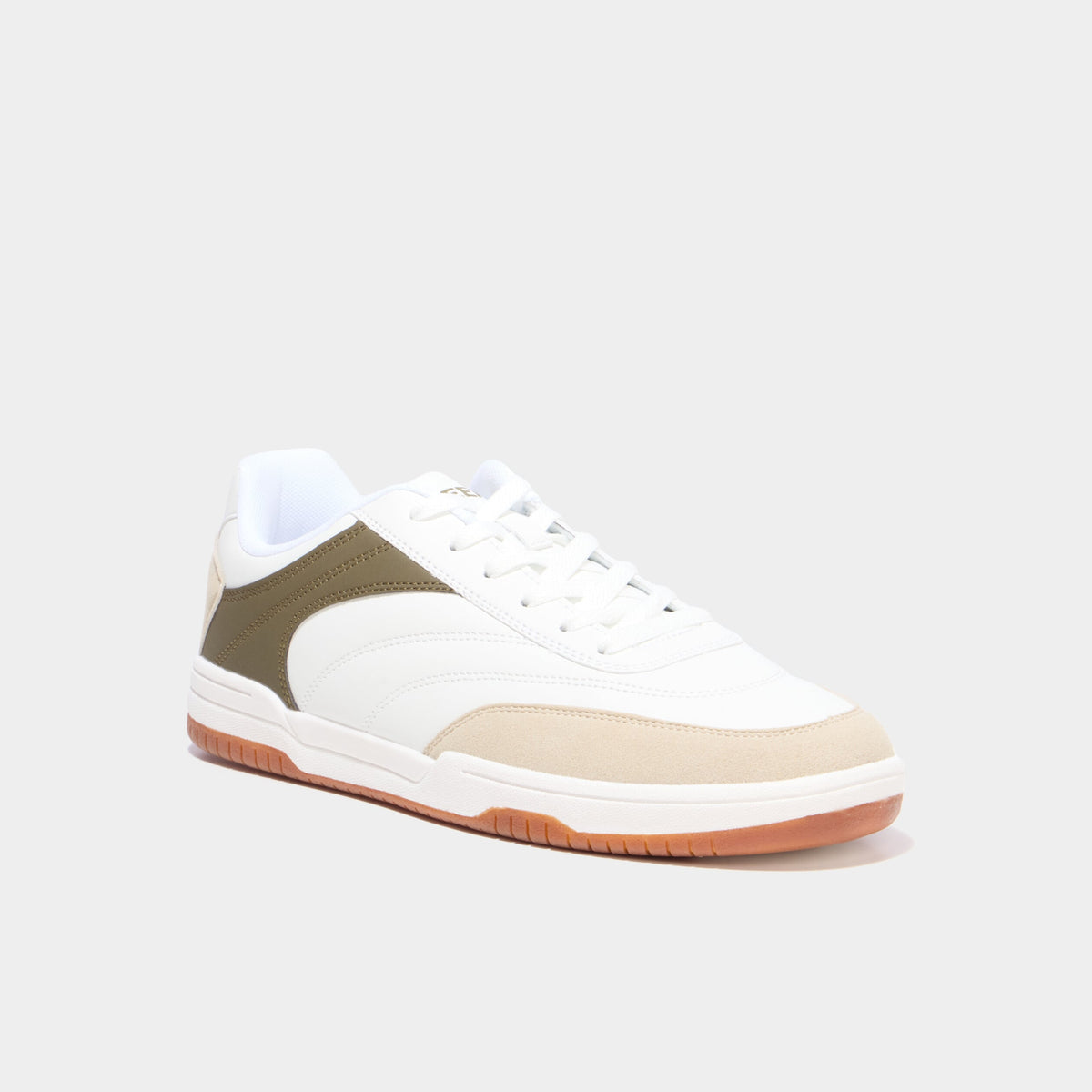 Baskets basses à lacets blanc homme - 1