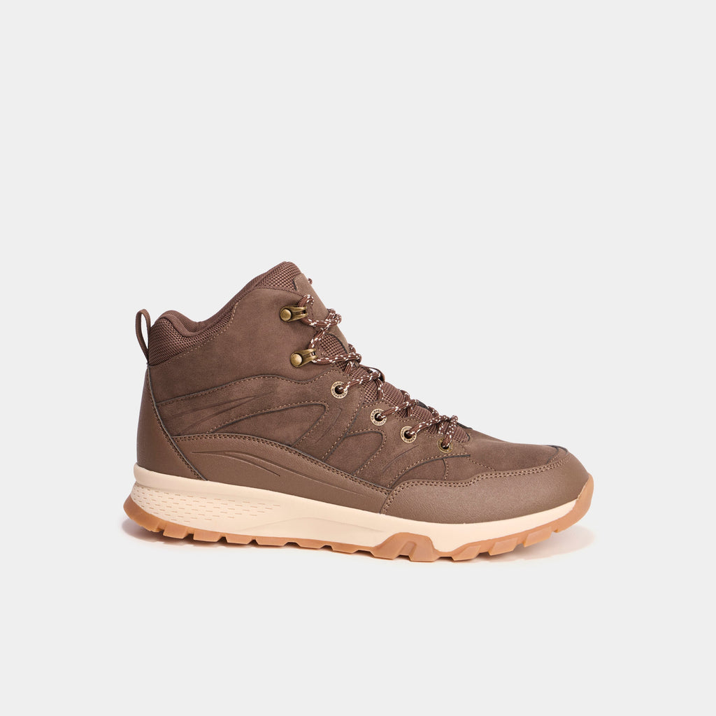 Baskets montantes à lacets marron clair homme - 2