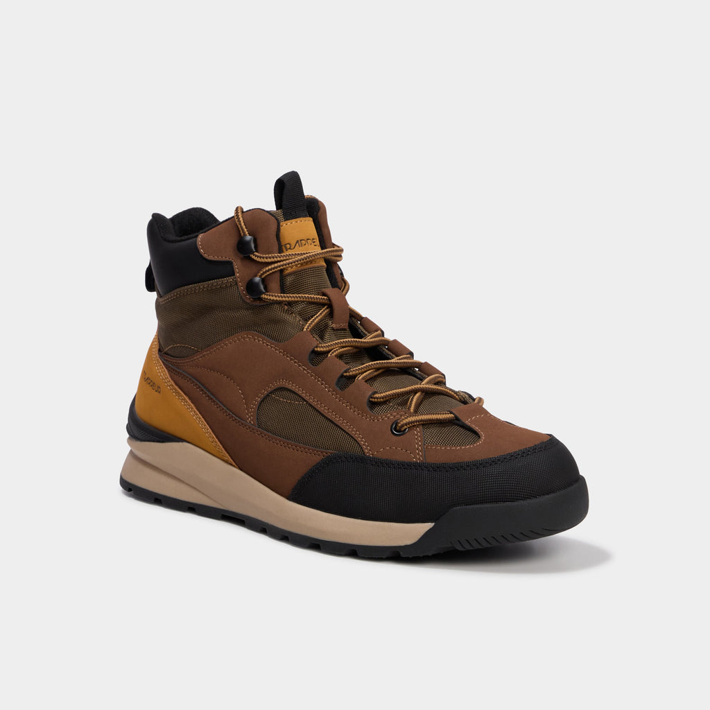 Baskets montantes à lacets marron homme - 1