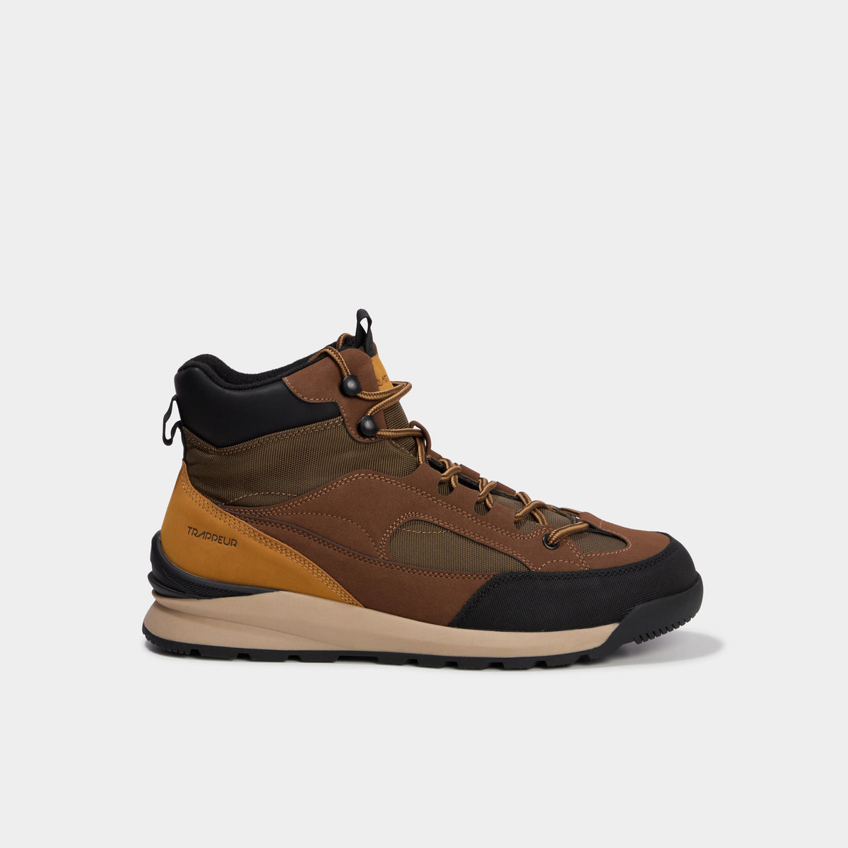 Baskets montantes à lacets marron homme - 2