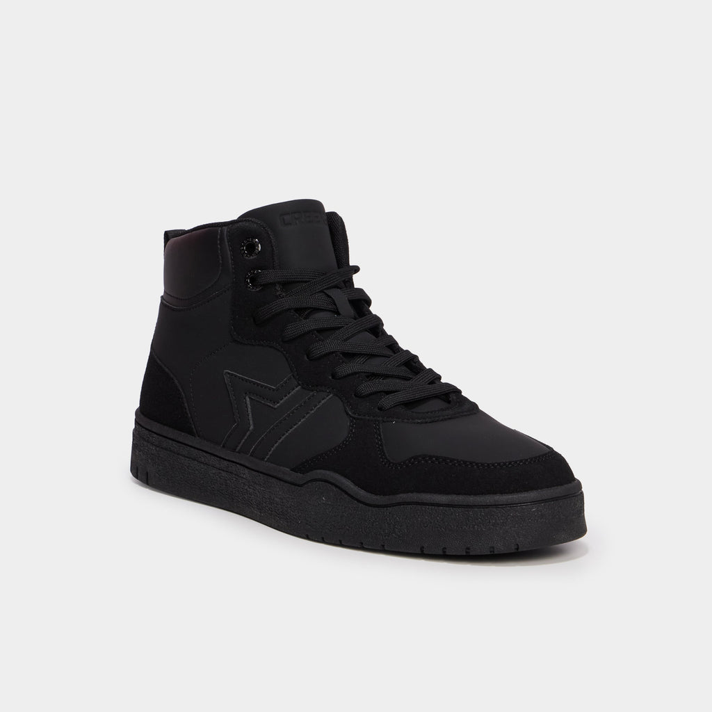 Baskets montantes à lacets noir homme - 1