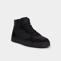 Baskets montantes à lacets noir homme - 1