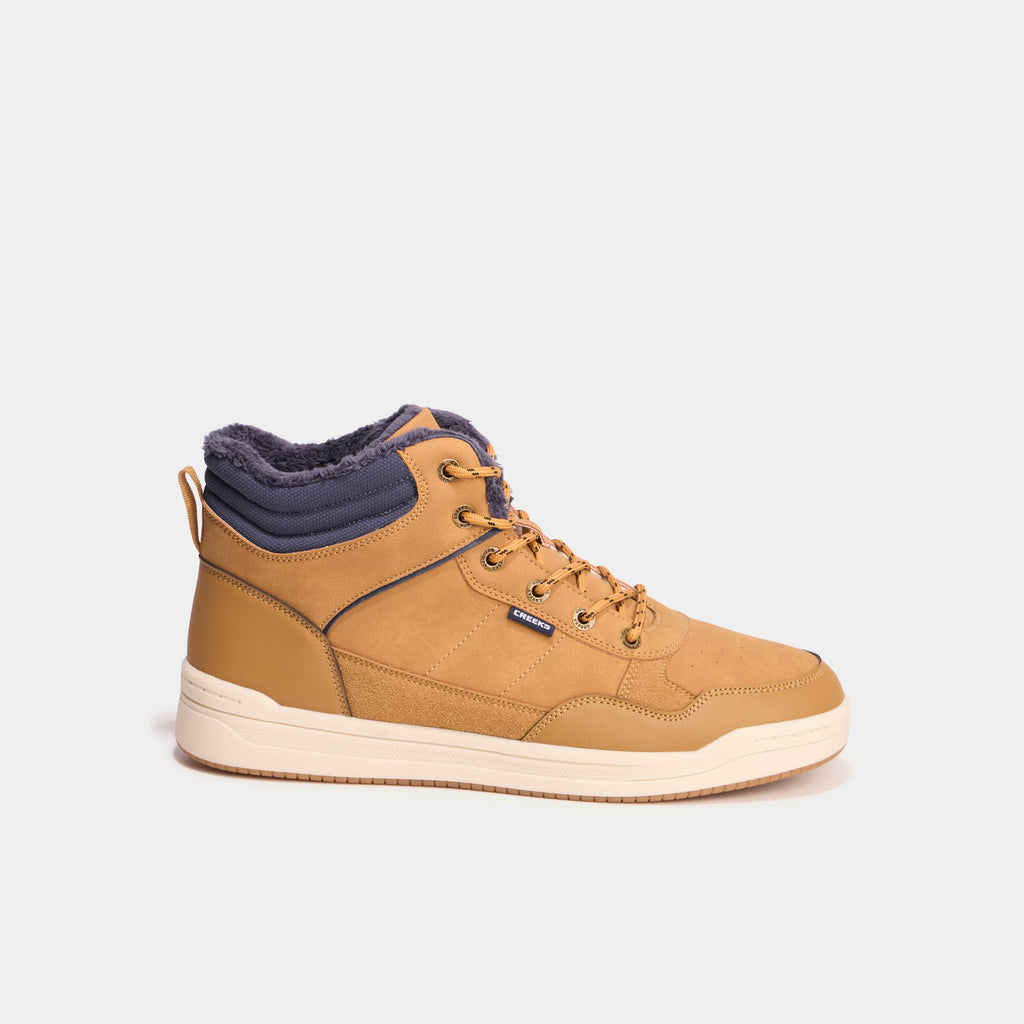 Baskets montantes avec lacets marron clair homme - 2