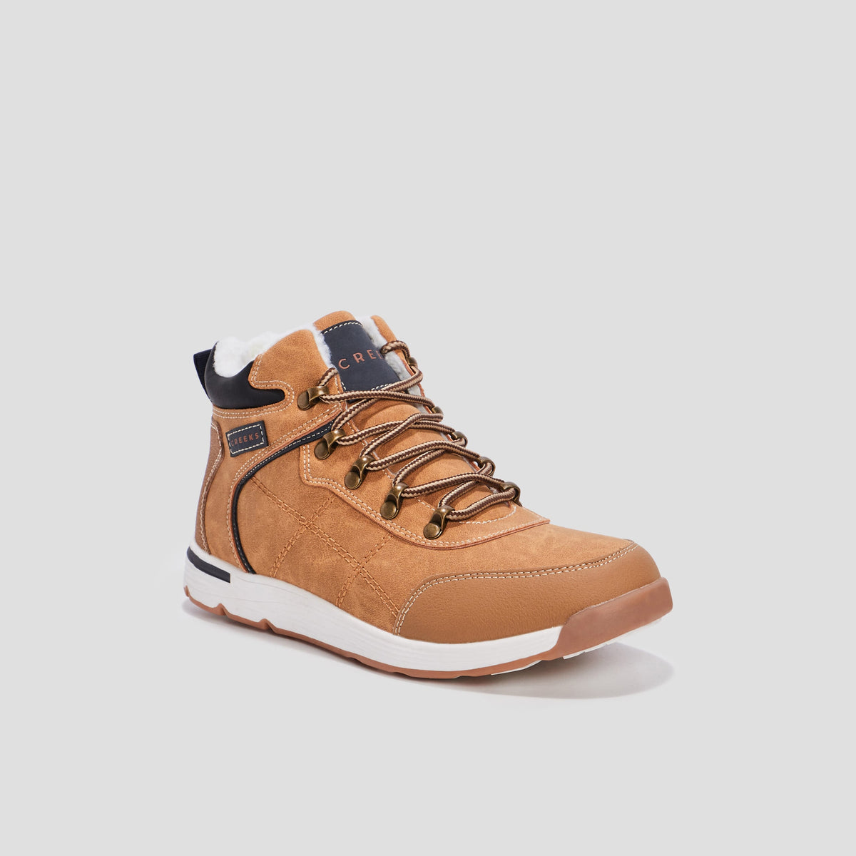 Baskets montantes doublées Creeks beige garçon - 1