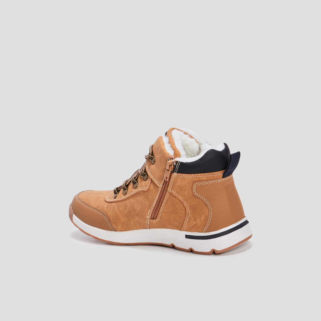Baskets montantes doublées Creeks beige garçon - 2