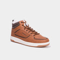Baskets montantes fourrées marron homme - 1