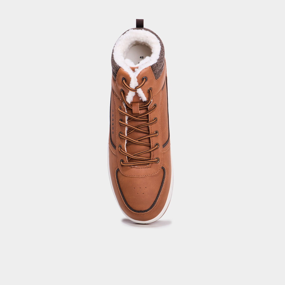 Baskets montantes fourrées marron homme - 2