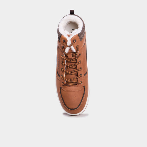 Baskets montantes fourrées marron homme - 2