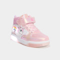 Baskets montantes lumineuses rose fille - 1