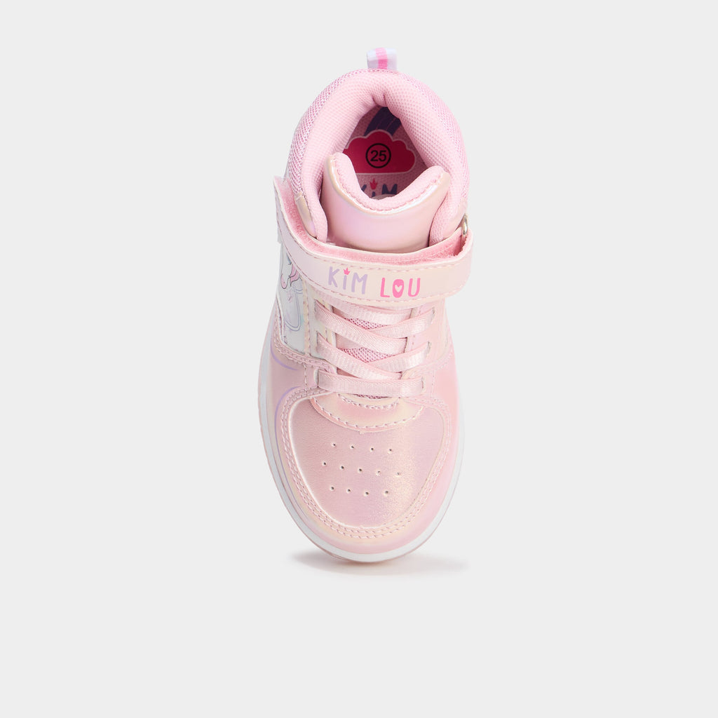 Baskets montantes lumineuses rose fille - 2
