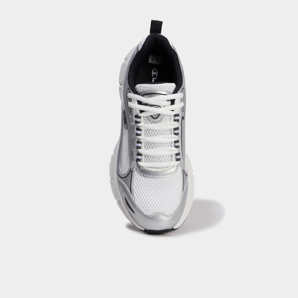Baskets running à lacets Champion gris argent femme - 2