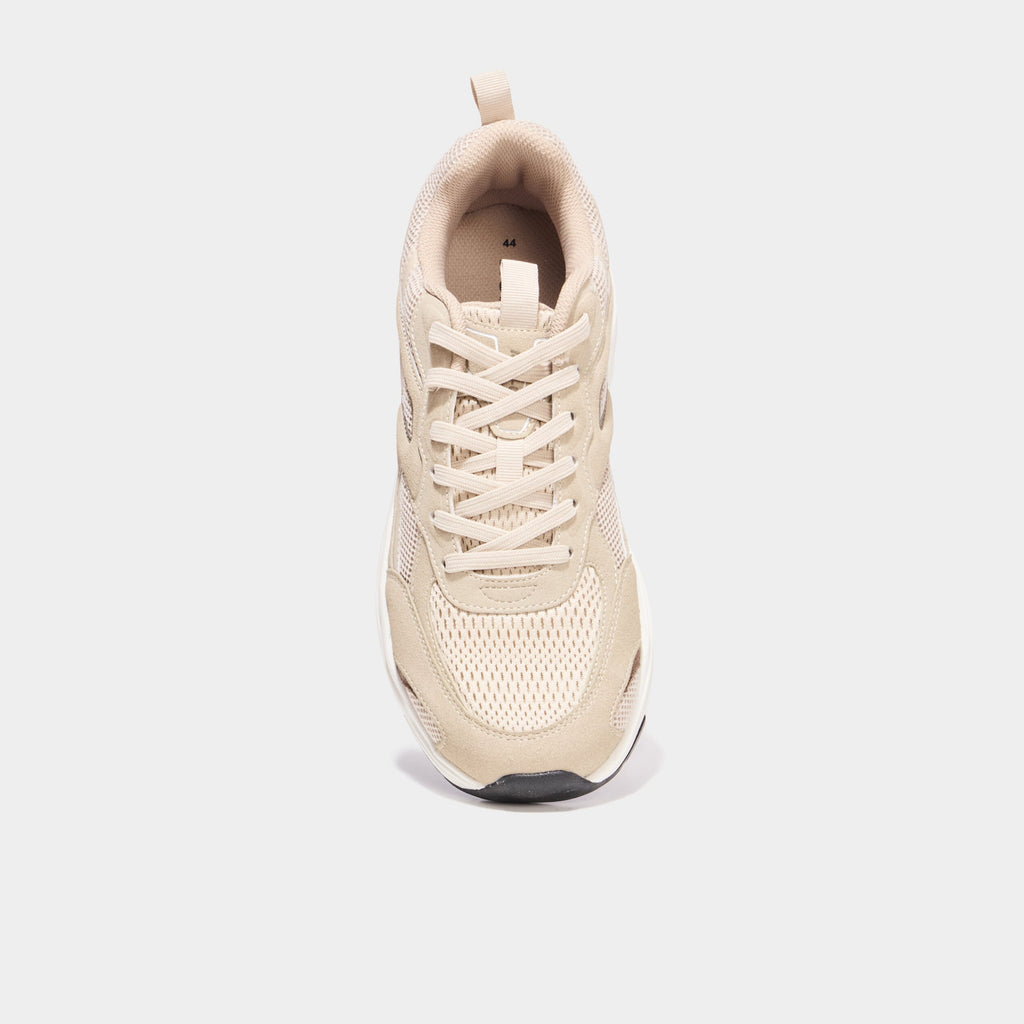 Baskets running à lacets sable homme - 2