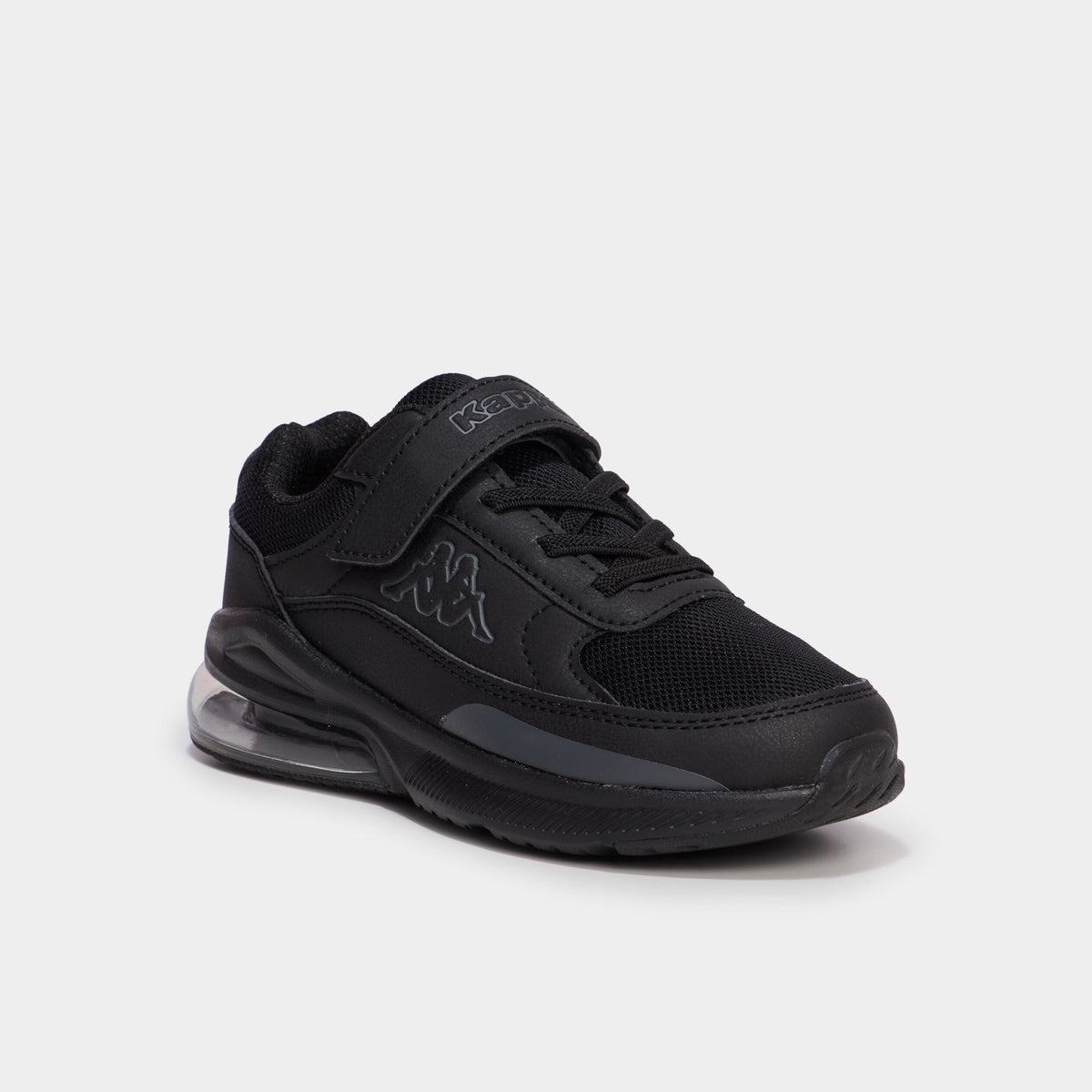 Baskets running à scratchs Kappa noir garçon - 1