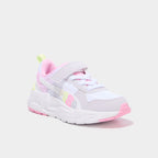 Baskets running à scratchs Puma Trinity rose clair fille - 1