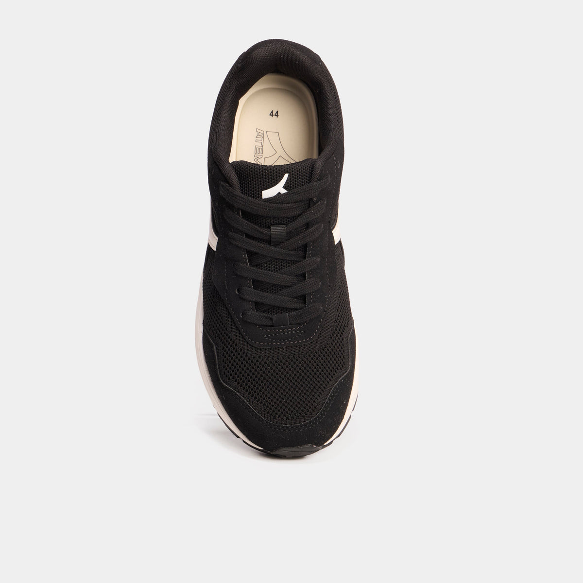 Baskets running de sport à lacets noir homme - 2