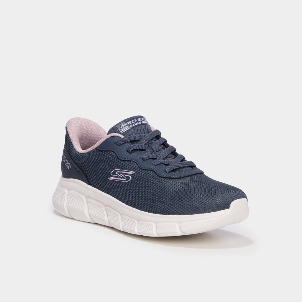 Baskets running lacets élastiqués Bobs gris femme - 1