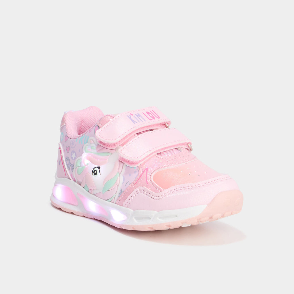 Baskets running lumineuses rose fille - 1