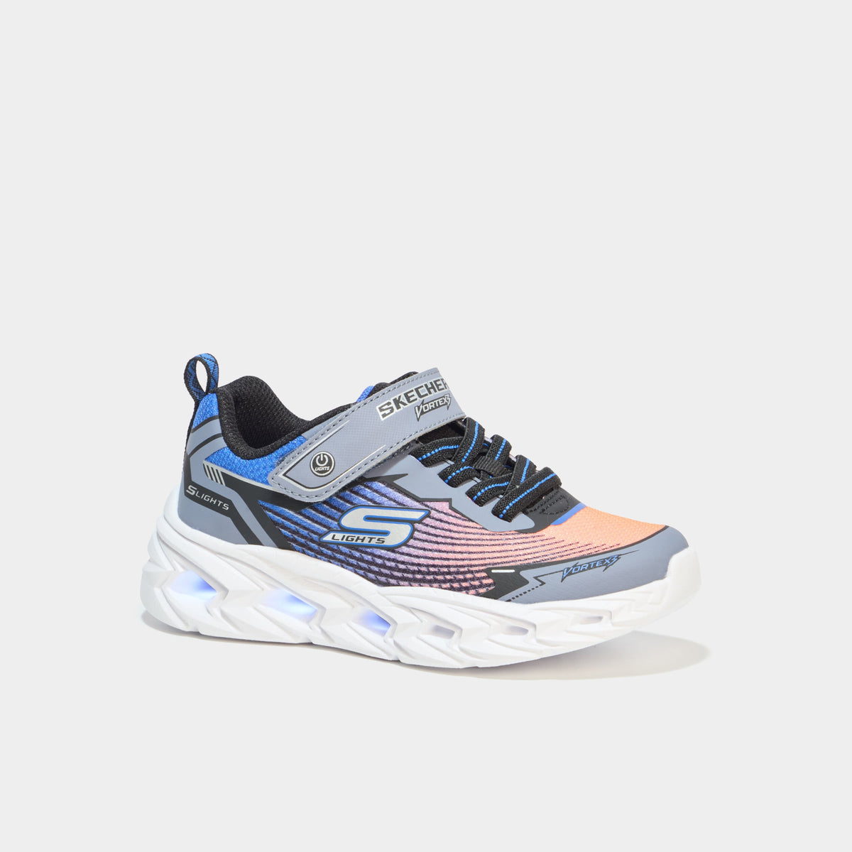 Baskets running semelles lumineuses orange fluo garçon - 1