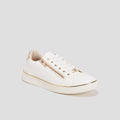 Baskets tennis basses fermeture zippée blanc femme - 1