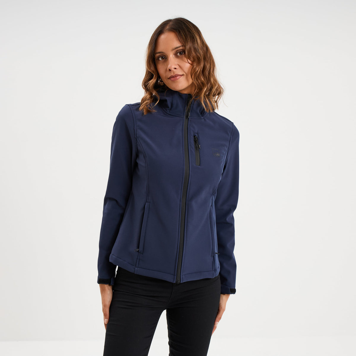 Blouson à capuche déperlant fourré vieux rose femme - 5