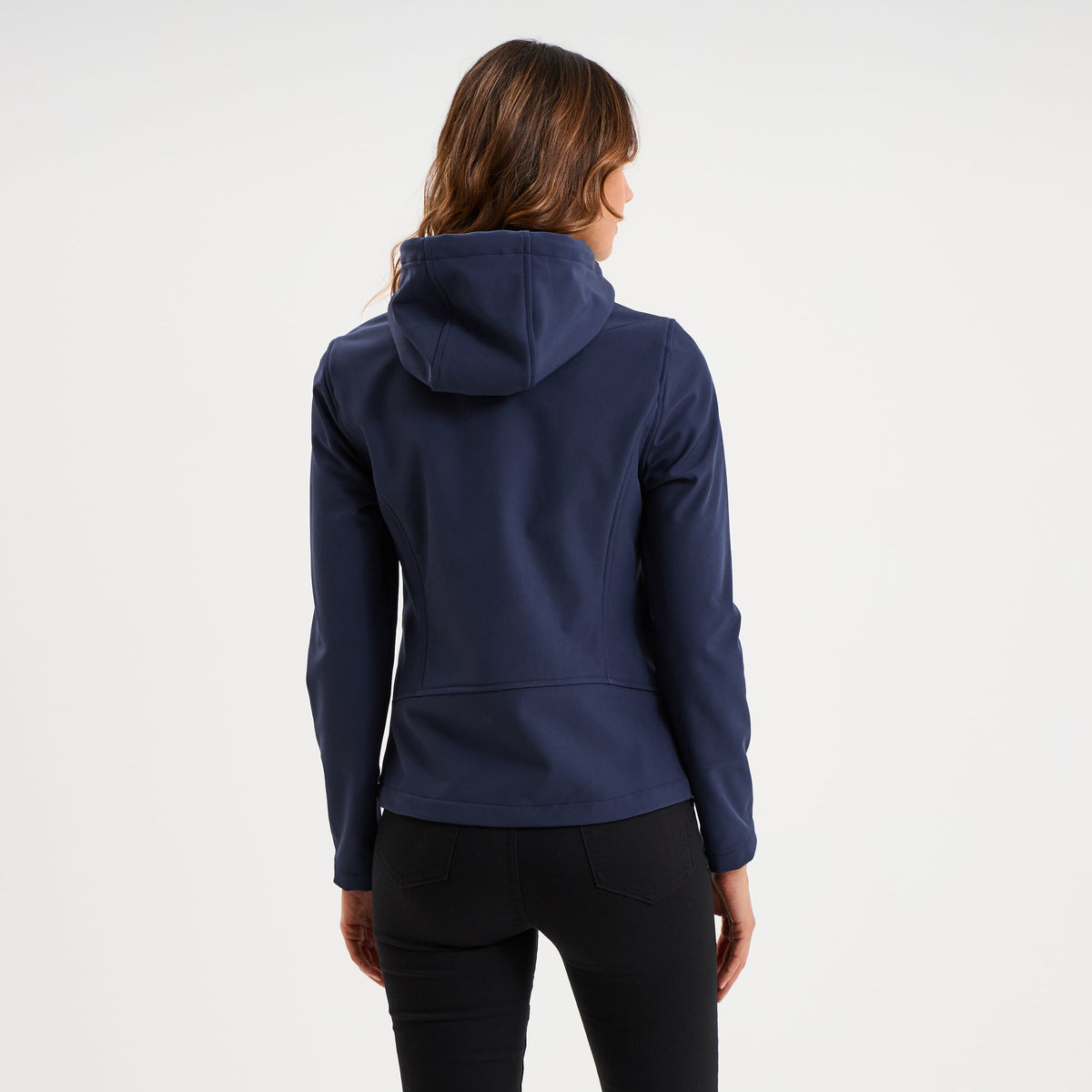 Blouson à capuche déperlant fourré vieux rose femme - 6
