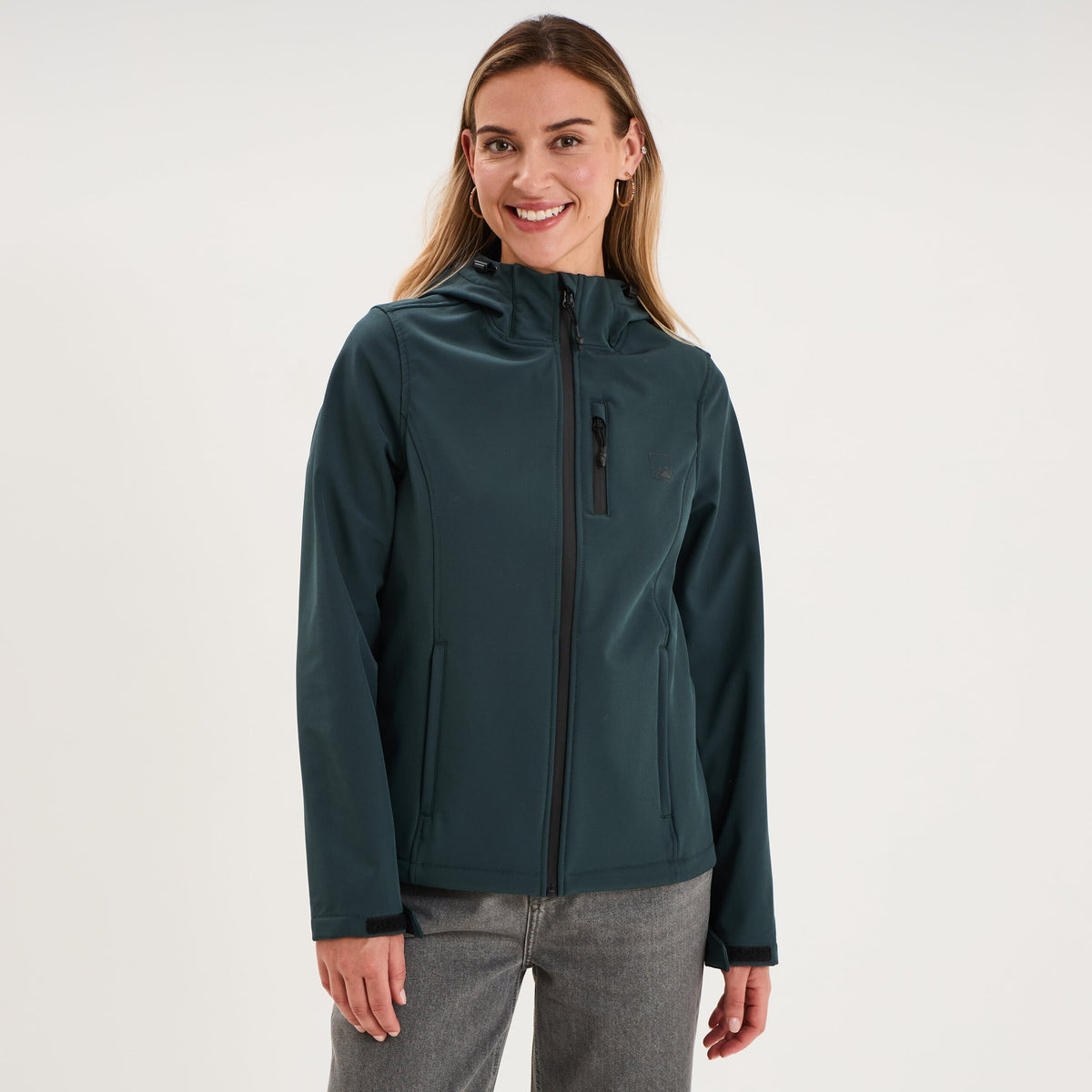 Blouson à capuche déperlant fourré vieux rose femme - 3