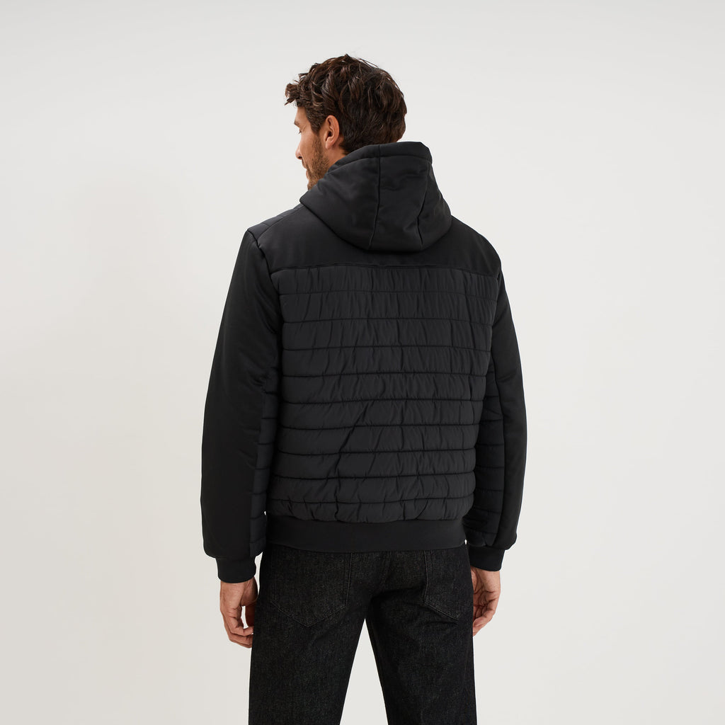 Blouson déperlant à capuche noir homme - 2