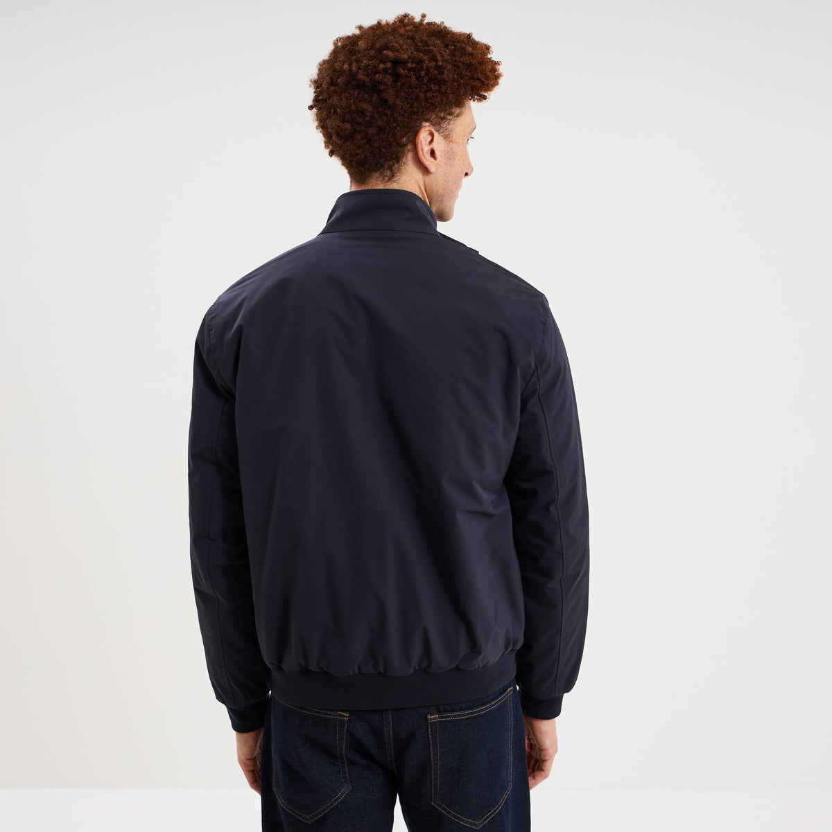 Blouson déperlant col montant noir homme - 4