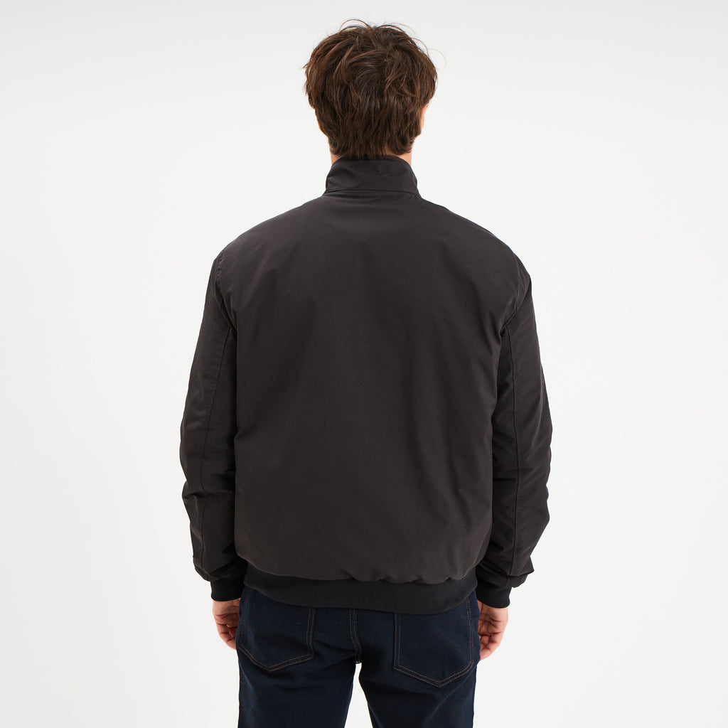 Blouson déperlant col montant noir homme - 2