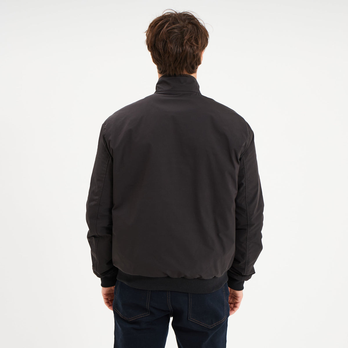 Blouson déperlant col montant noir homme - 2